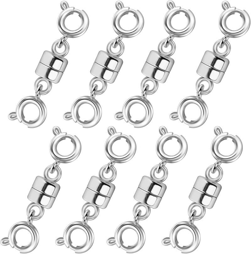 Qulltk Double Magnetic Necklace Clasps and Closures 14K Gold and Silver Bracelet Extender Jewelry Clasps Converters for DIY Jewelry Making - Image 1
